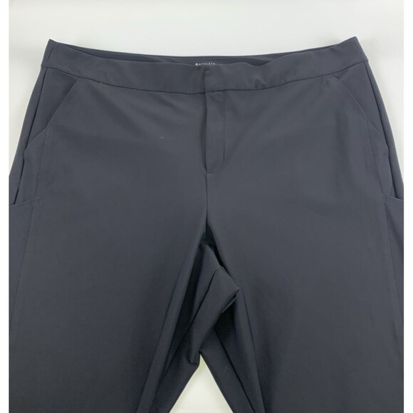 Athleta Stellar Straight Crop Pant Black Zip 657550 Pockets Womens Plus 26 - Picture 6 of 15